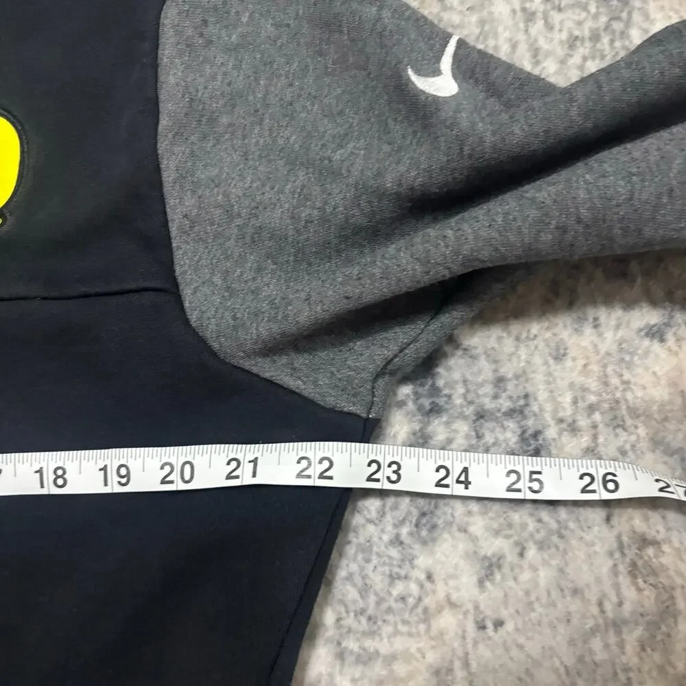 Oregon Ducks Nike Hoodie Sweatshirt Mens Large Black Gray Performance Pullover